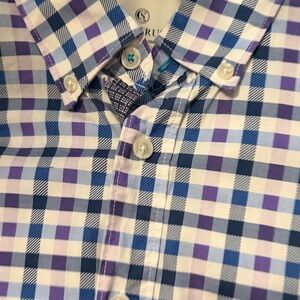 Classic Blue and Purple Checkered Men's Shirt